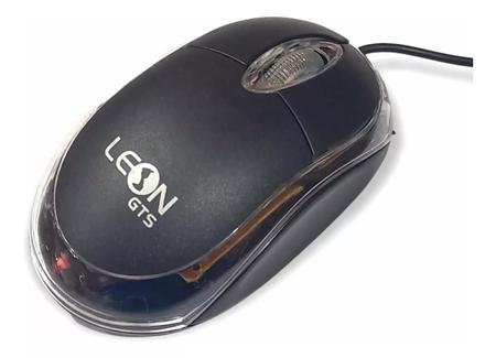 Imagem de Mouse Óptico Usb Preto com fio Leon Gts - Leon-450