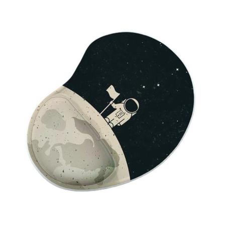 Imagem de Mouse Pad Ergonomico Gota Lua Astronauta Bandeira