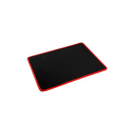 Imagem de Mouse Pad Gamer, antiderrapante, com borda vermelha, 24 x 30 cm e 3 mm de espessura