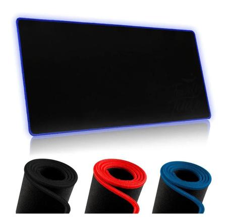 Imagem de Mouse Pad Gamer Azul Grande Borda Costurada 70X35 Mousepad