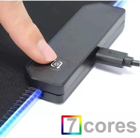 Imagem de Mouse Pad Gamer com Iluminação RGB LED de 7 Cores para Imersão Total - 80x30cm