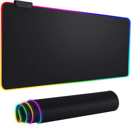 Imagem de Mouse Pad Gamer Led Rgb 7 Cores 30x80cm Extra Grande