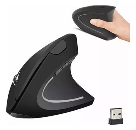 Imagem de Mouse S/ Fio Altomex Vertical Destro 1600DPI AG-223 Preto Transmissor Bluet. Pilha