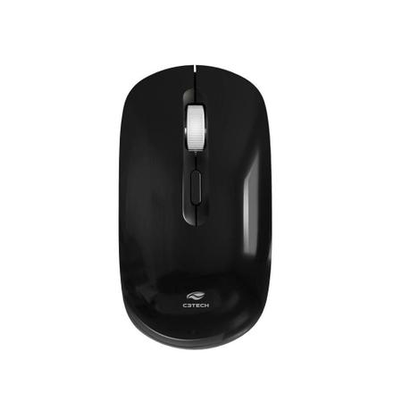 Imagem de Mouse Sem Fio 1600dpi Bateria  Recarregavel Preto C3tech M-w80bk