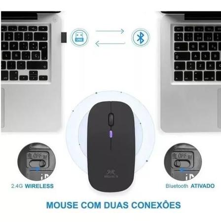 Imagem de Mouse Sem Fio Bluetooth Recarregável Rgb Gamer Led Colorido