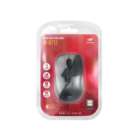 Imagem de Mouse Sem Fio Bt+ Rc/nano C3tech M-bt12bk