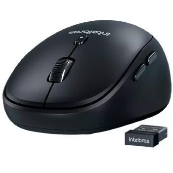 Imagem de Mouse Sem Fio Intelbras MSI200 Sensor Óptico Click Silencioso - Preto