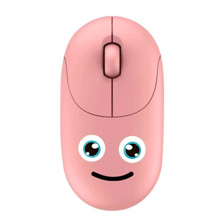 Imagem de Mouse Sem Fio KMS001 Emoji Kids Pink Bright