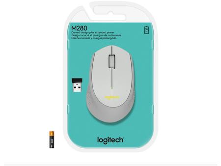 Imagem de Mouse sem Fio Logitech Laser 1000DPI M280 Cinza