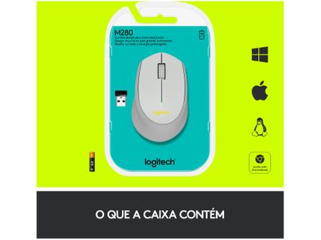 Imagem de Mouse sem Fio Logitech Laser 1000DPI M280 Cinza