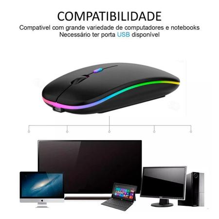 Imagem de Mouse Sem Fio Óptico Ultrafino Slim Usb Pc Computador