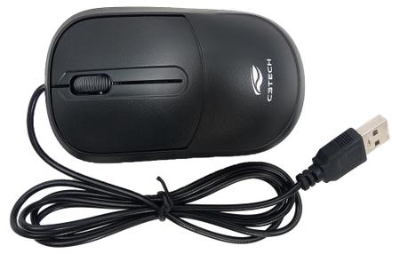 Imagem de Mouse USB Óptico C3Tech MS-35BK para Windows XP, 7, 8.1, 10, 11  Fácil Instalação
