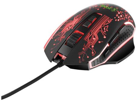 Imagem de Mouse Xzone Gamer 3200 DPI GMF-03, Iluminação LED, Ajuste de DPI e 8 Botões programáveis