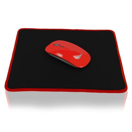 Imagem de MousePad Gamer Borda Costurada Pequeno 27 X 22 Cm - Vermelho