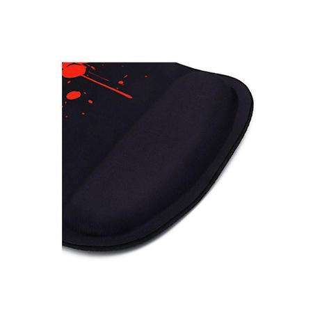 Imagem de Mousepad Gamer Redragon Libra Apoio Pulso Preto VermelhoP020