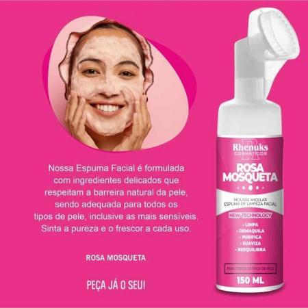 Imagem de Mousse Micelar Espuma De Limpeza Facial Rosa Mosqueta 150Ml