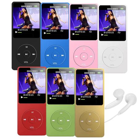 Imagem de Mp3 MP4 Player Leitor De Música Suporta 64gb Fone Radio Fm Gravador Alto Falante Multimídia Corrida Academia