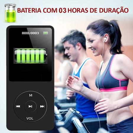 Imagem de Mp3 MP4 Player Leitor De Música Suporta 64gb Fone Radio Fm Gravador Alto Falante Multimídia Corrida Academia