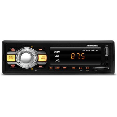 Imagem de MP3 Player Automotivo Hurricane HR-412 1 Din USB SD AUX FM RCA Tela LED 4x18 WRMS