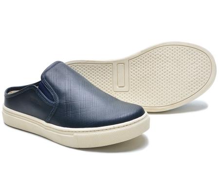 Mule Couro Casual Slip On Babuche Masculino Solado Flat Confortável Prático Versátil - Super Shoes Imagem de Mule Couro Casual Slip On Babuche Masculino Solado Flat Confortável Prático Versátil