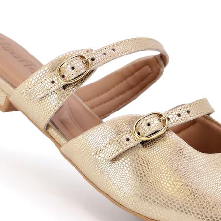 Mule usaflex dourado 2025