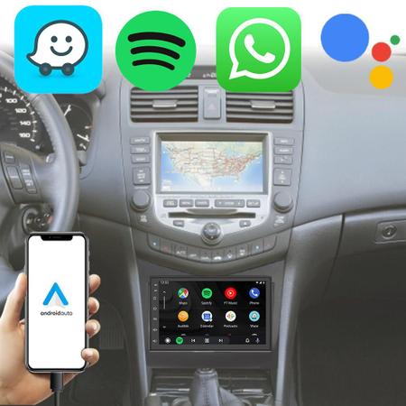 Imagem de Multimidia Accord 2003 2004 2005 2006 2007 7" Voz Google Siri Gps Android Auto Carplay Tv Onlibne Waze 