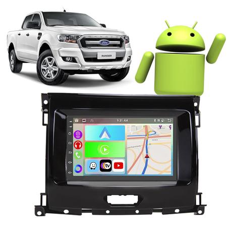Imagem de Multimidia Ford Ranger 2017 2018 2019 2020 2021 7"  CarPlay Android Auto Google Voz Siri Tv Online