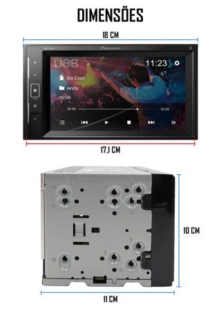 Imagem de Multimídia Pioneer DMH-A248BT Bluetooth + TV Digital + Espelhamento Android IOS + Câmera Ré