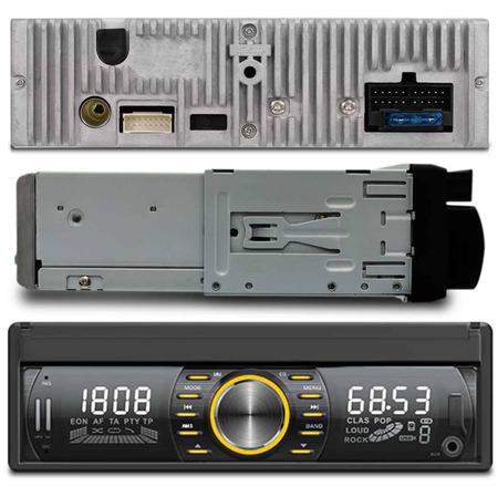 Imagem de Multimídia Player Automotivo Quatro Rodas MTC6612 1 Din 7 Pol Retrátil Bluetooth USB SD AUX Touch