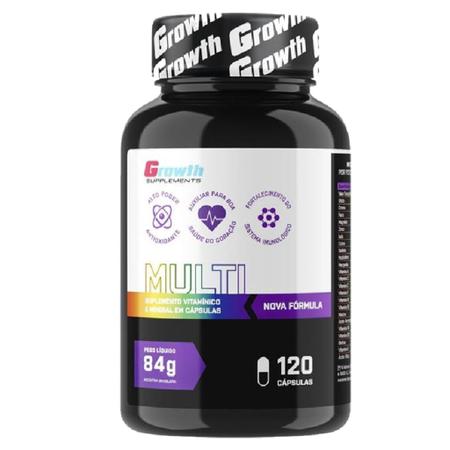 Imagem de Multivitaminico 120 Caps Growth + Glutamina 300g Probiotica