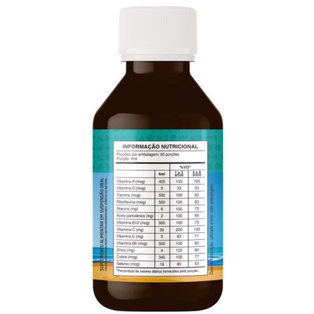 Multivitamínico Kids 240ml Sabor Tutti Frutti - Uvits Imagem de Multivitamínico Kids 240ml Sabor Tutti Frutti - Uvits