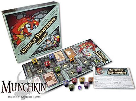 Munchkin Pathfinder Deluxe Jogo de Tabuleiro (Jogo Base) Jogo de tabuleiro  para adultos, crianças e familiar RPG de Aventura de Fantasia Idade 10+ 3-6  Jogadores Tempo médio de reprodução 120 min Steve