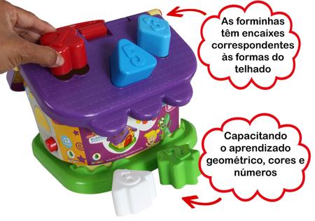 Imagem de Mundo Bita Brinquedo Educativo Didático Casinha Com Blocos   