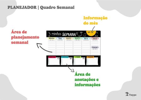 Imagem de Murais Planejadores Mensal E Semanal + 55 Imãs + Tecnologia