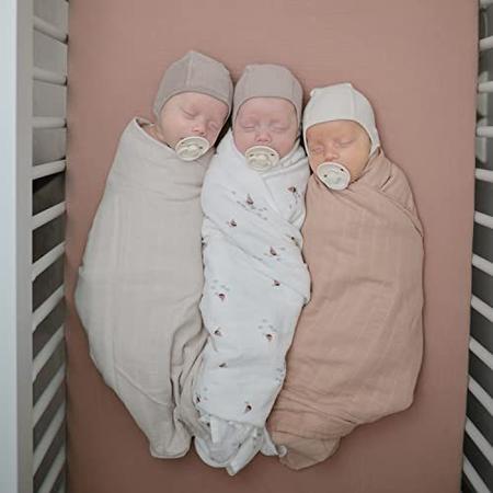 Imagem de mushie Muslin Baby Swaddle Cobertor  Algodão 100% Orgânico (Nevoeiro)