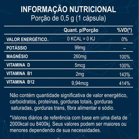 Muskular Suplemento Alimentar 60 Cápsulas Magnésio Potássio 100% Pura Natural  Natunectar Original - Natunéctar - Suplemento Potássio - Magazine Luiza