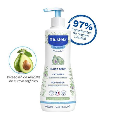 Imagem de Mustela Hydra Bebê Hidratante Corporal Abacate Orgânico 500mL