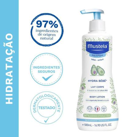 Imagem de Mustela Hydra Bebê Hidratante Corporal Abacate Orgânico 500mL