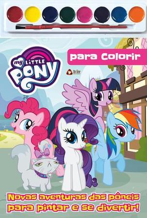 Kit 2 Livros p/ COLORIR LIGA DA JUSTIÇA e MY LITTLE PONY