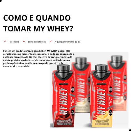 My Whey Shake Pronto 250ml 6 Unidades Integralmedica Imagem de My Whey Shake Pronto 250ml 6 Unidades Integralmedica