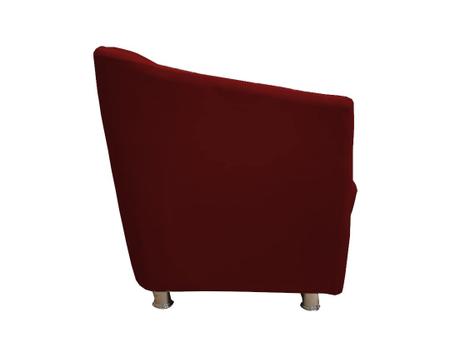 Imagem de Namoradeira Decorativa Biane Suede Marsala 2 Lugares Pés Cromado Ms Decor