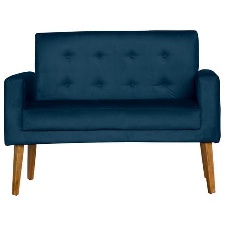 Imagem de Namoradeira Para Sala Decorativa Dubay Suede Azul Click Pol