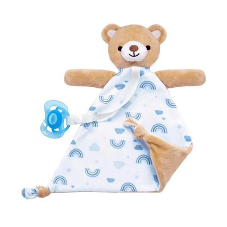 Imagem de Naninha com Prendedor de Chupeta Urso Azul - Buba