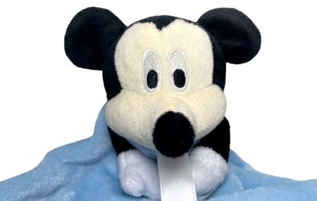 Imagem de Naninha De Pelúcia Boneco Personagem Ratinho Menino Mickey Mouse - Azul - Indicado Para Bebês E Crianças - Disney Baby