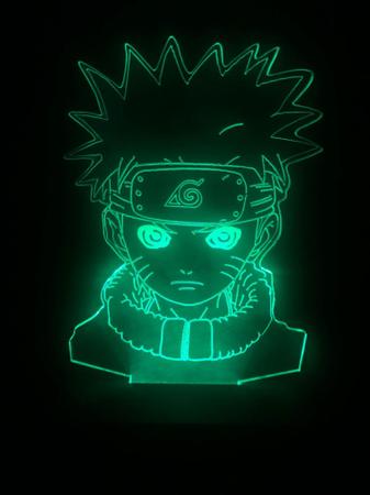 Naruto desenho a lápis com efeito de iluminação Néon