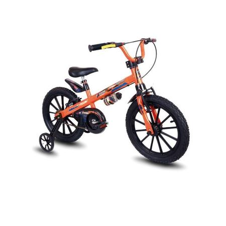 Imagem de Nathor Extreme Aro 16 Bicicleta Infantil Masculina Laranja Menino c/ Rodinha