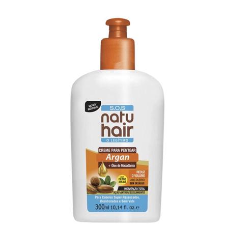 Imagem de Natu Hair - Creme Para Pentear Argan + Óleo Macadâmia 300ml