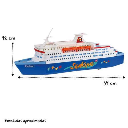 Imagem de Navio Transatlântico Coleção Máquinas Gulliver Embarcação Barco Cruzeiro Em Miniatura Brinquedo Original