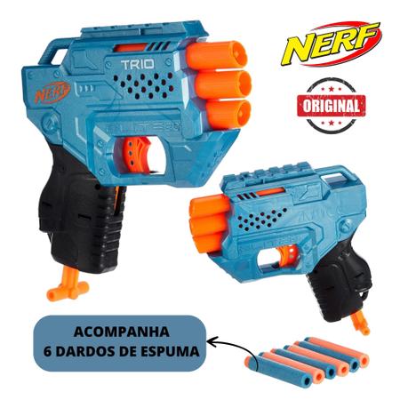 Nerf Elite 2.0 Lançador Trio TD-3 6 Arminha Dardos Espuma - Hasbro