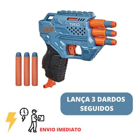 Nerf Elite 2.0 Lançador Trio TD-3 6 Arminha Dardos Espuma - Hasbro